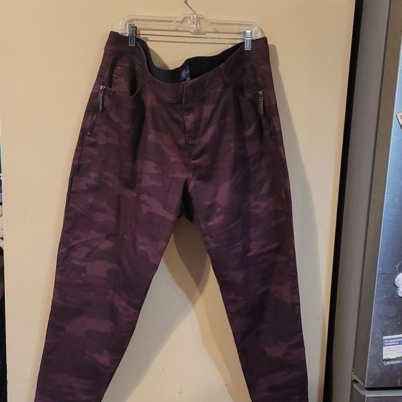 Democracy Denim - Democracy camo Cranberry colored jeans size 22W NWOT Ab technology